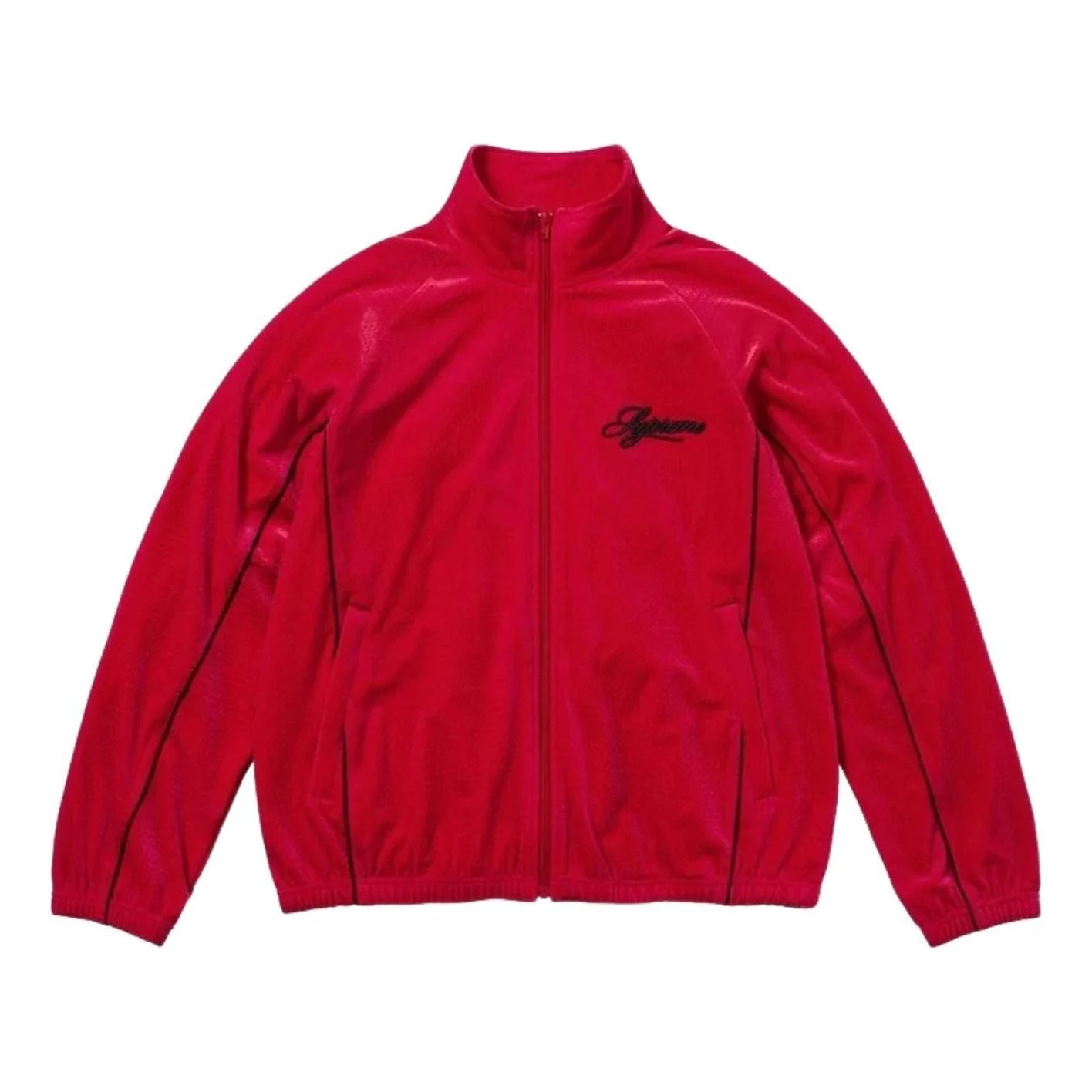 Supreme SS26 Velour Mesh Track Jacket 'Red' SUP-SS26-121-RED - 1