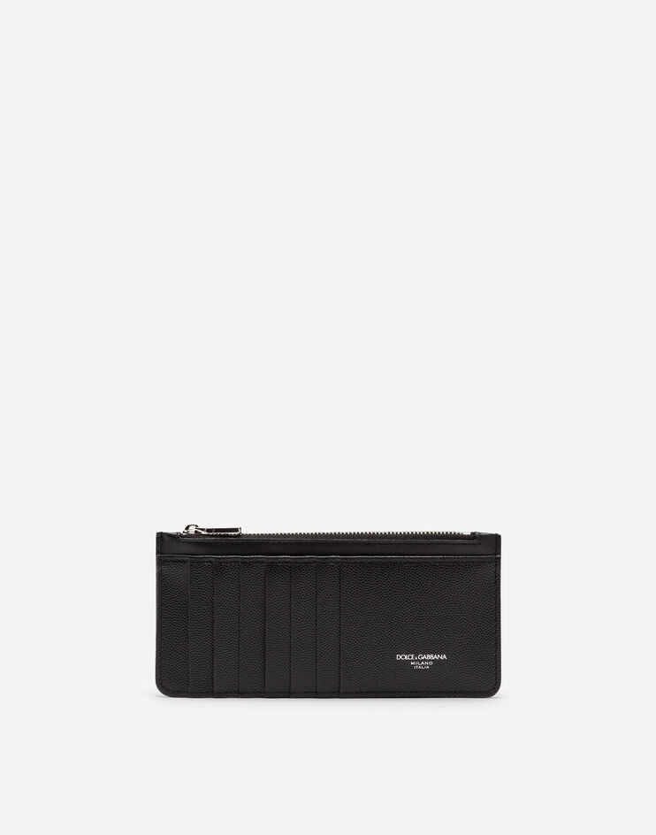 Vertical credit card holder in calfskin - 1