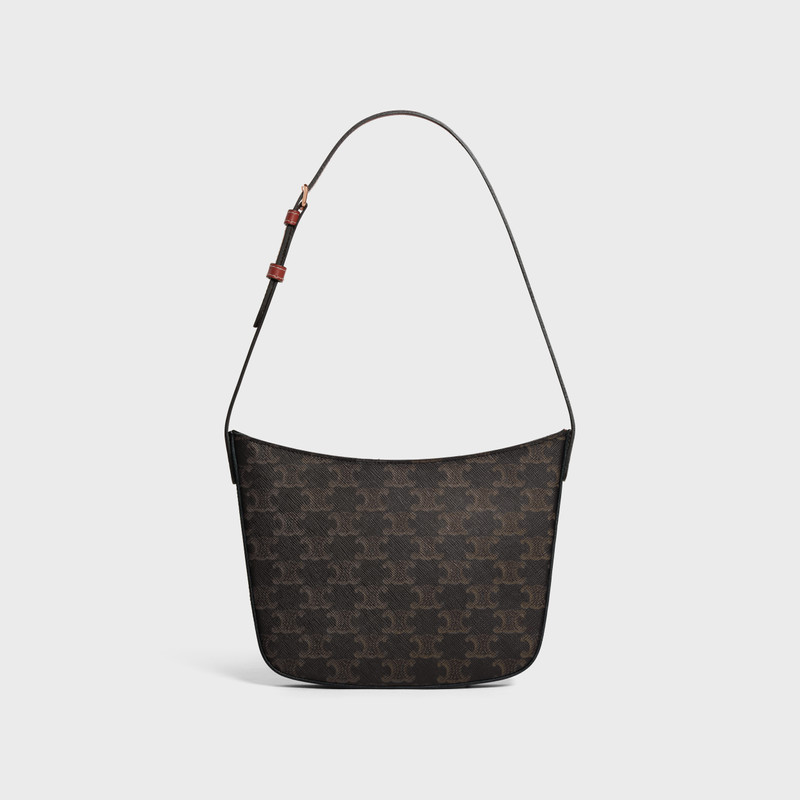 Medium Celine Croque Bag in Triomphe canvas and calfskin 1