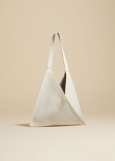 KHAITE The Small Sara Tote in Off-White Pebbled Leather outlook