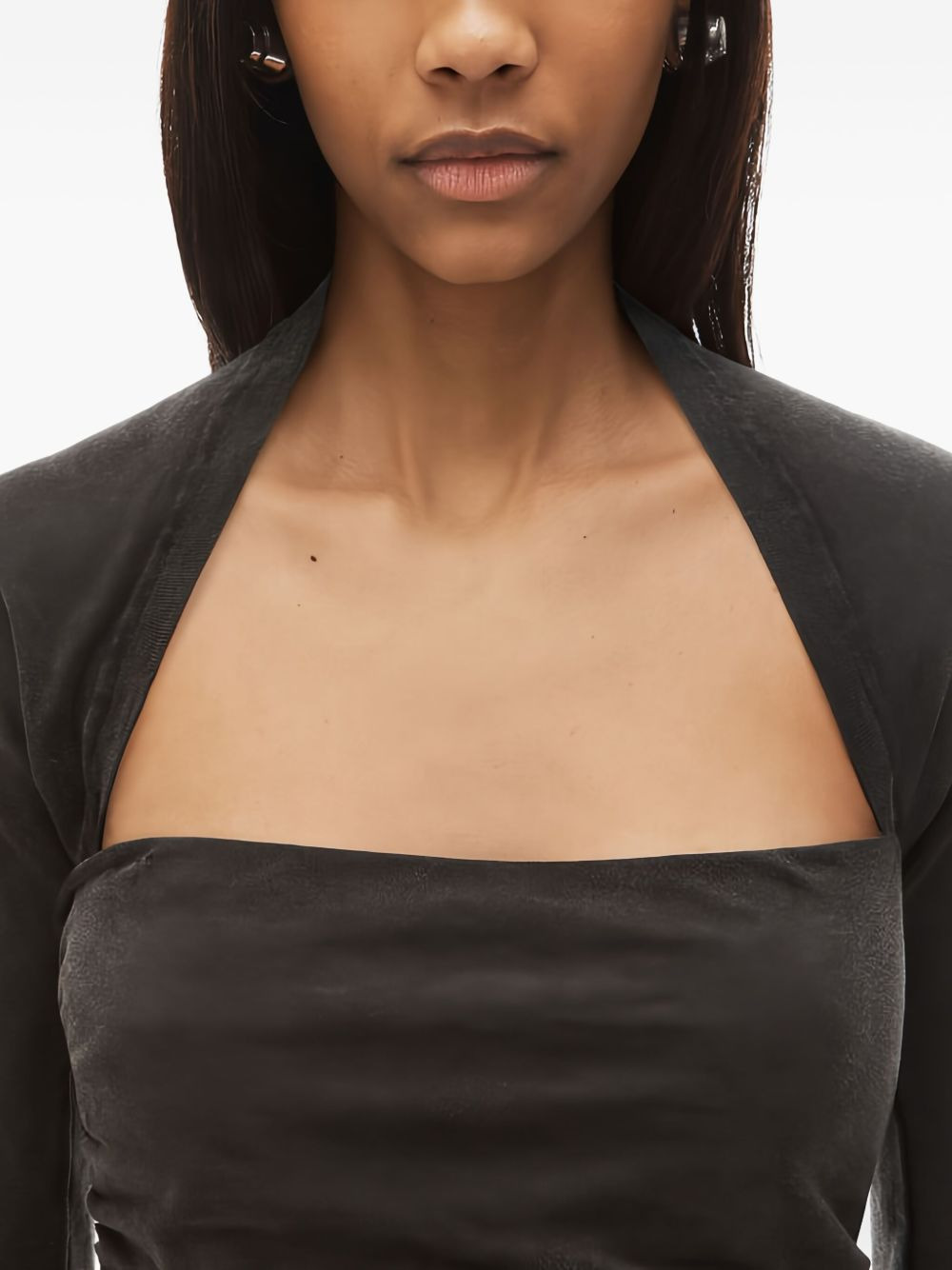 long-sleeved ruched top - 4