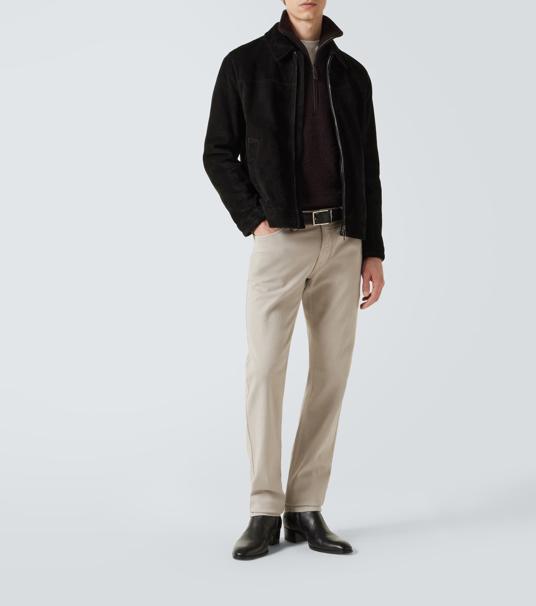 Suede blouson jacket - 2