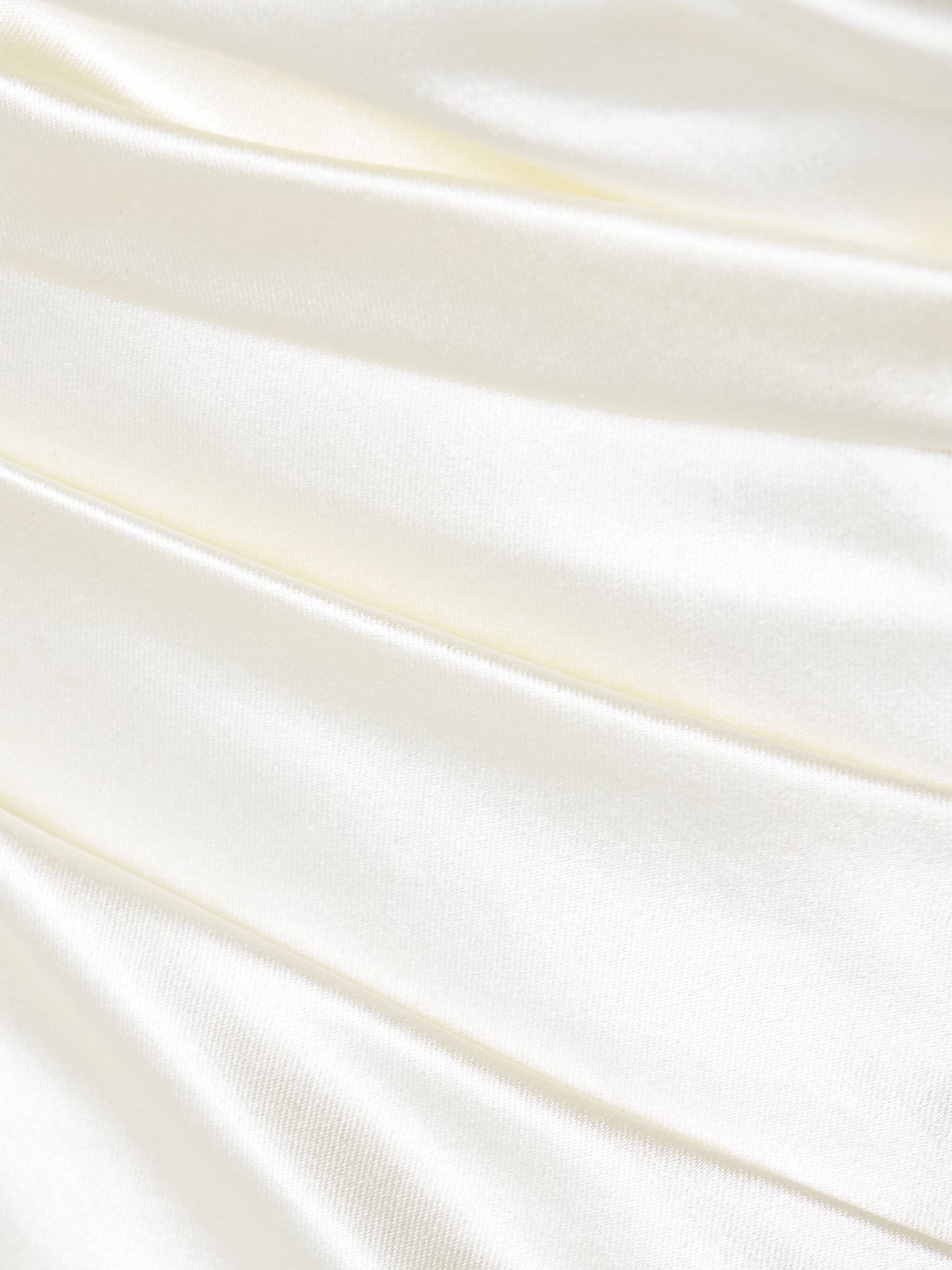 Demi strapless draped silk and wool-blend satin bustier top Off-white - 4