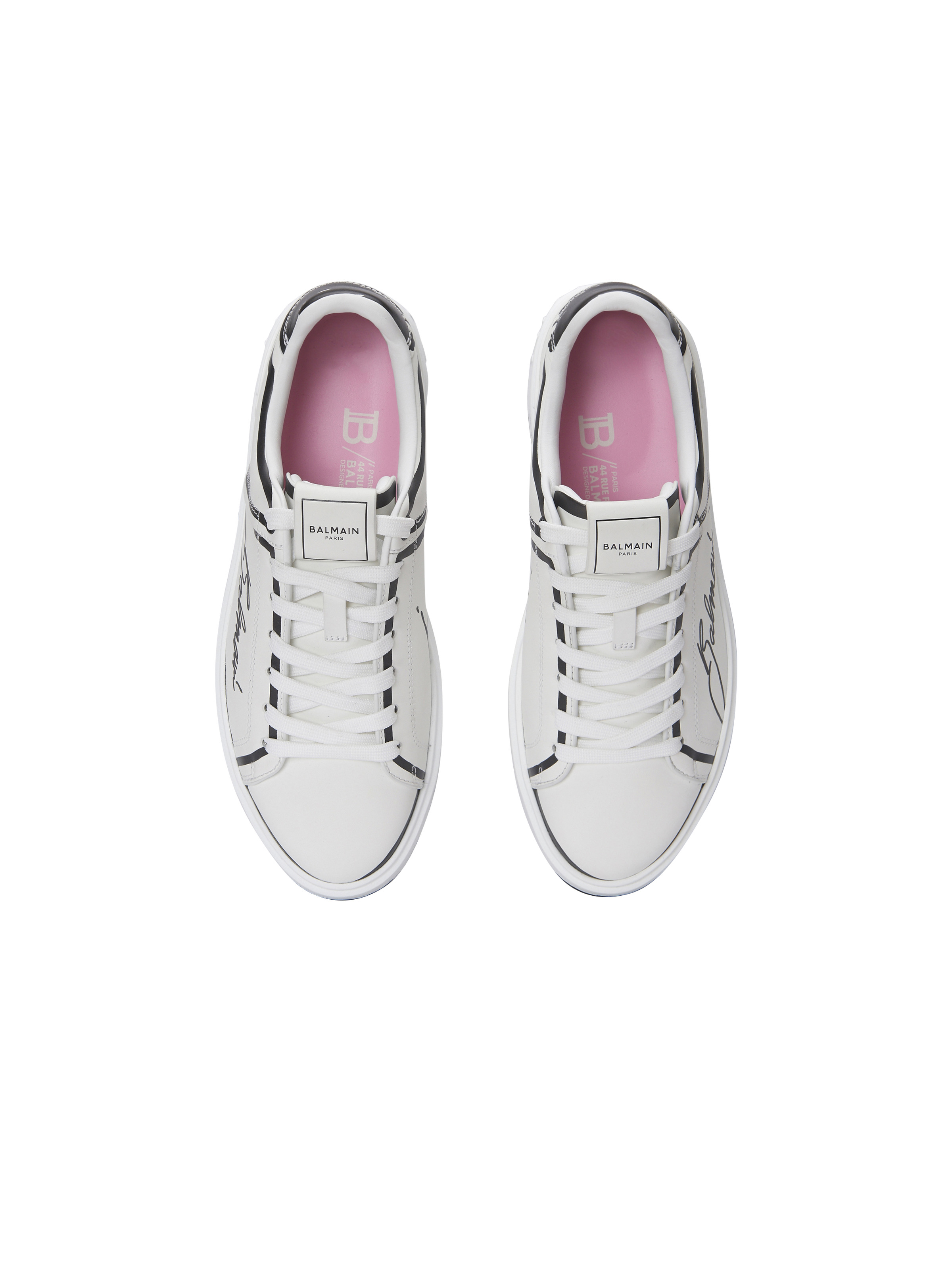 B-Court printed calfskin trainers - 3
