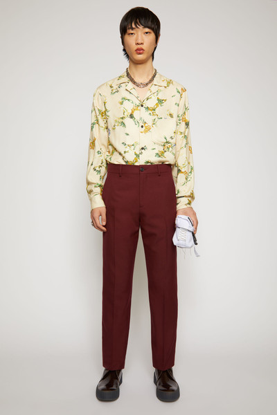 Acne Studios Straight-leg suit trousers burgundy outlook