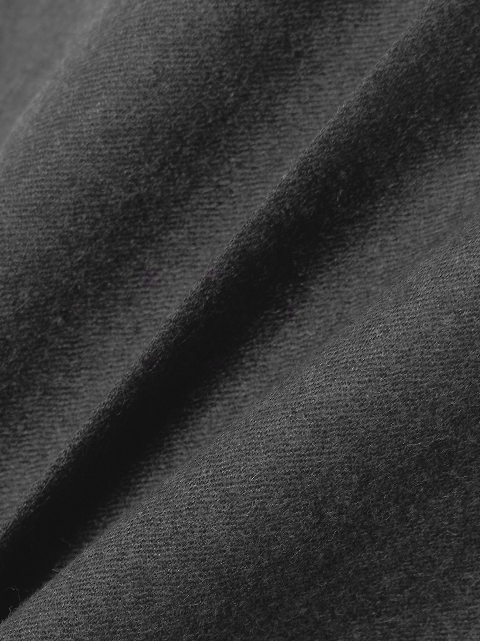 Fox pleated wool-twill straight-leg pants Dark gray - 5