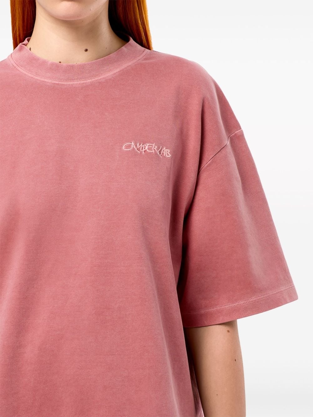 logo-embroidered cotton T-shirt - 7
