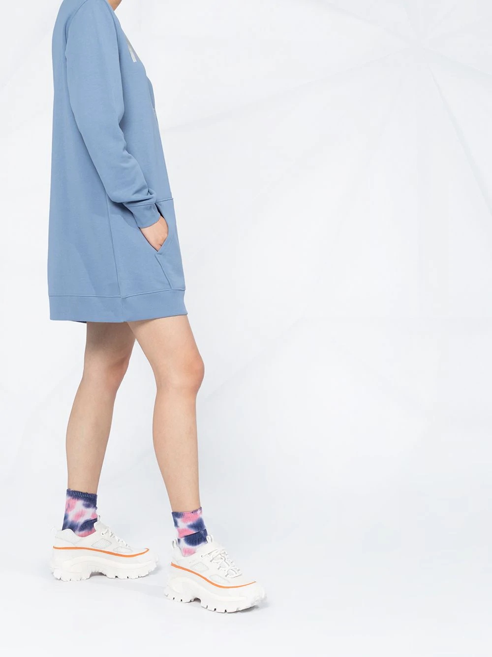 logo-print sweatshirt dress - 6