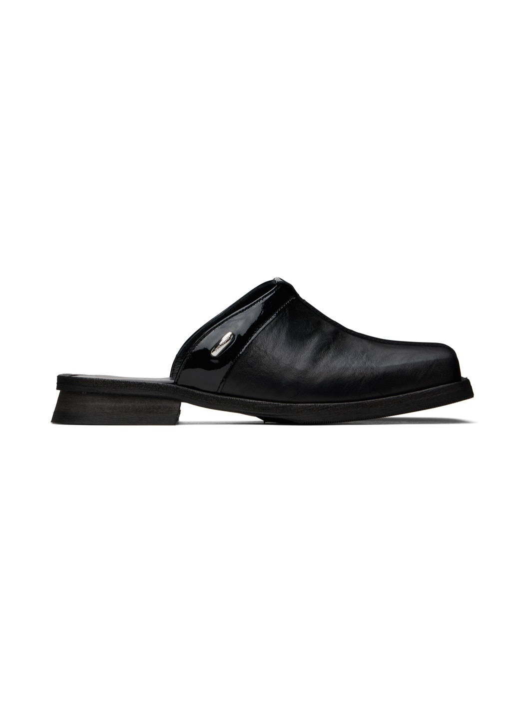 Black Blunt Mules - 1