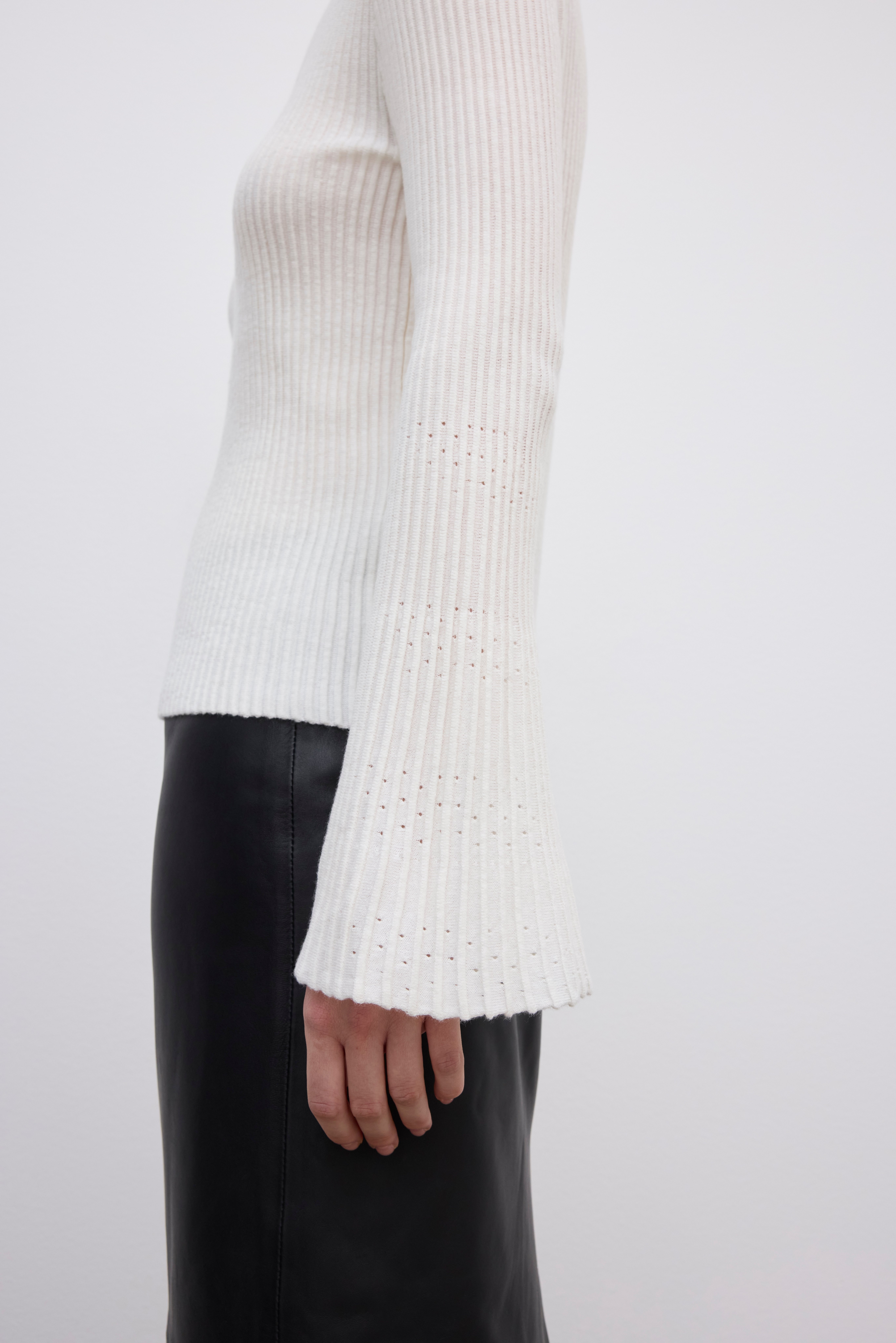 Knit bell sleeve top - 7