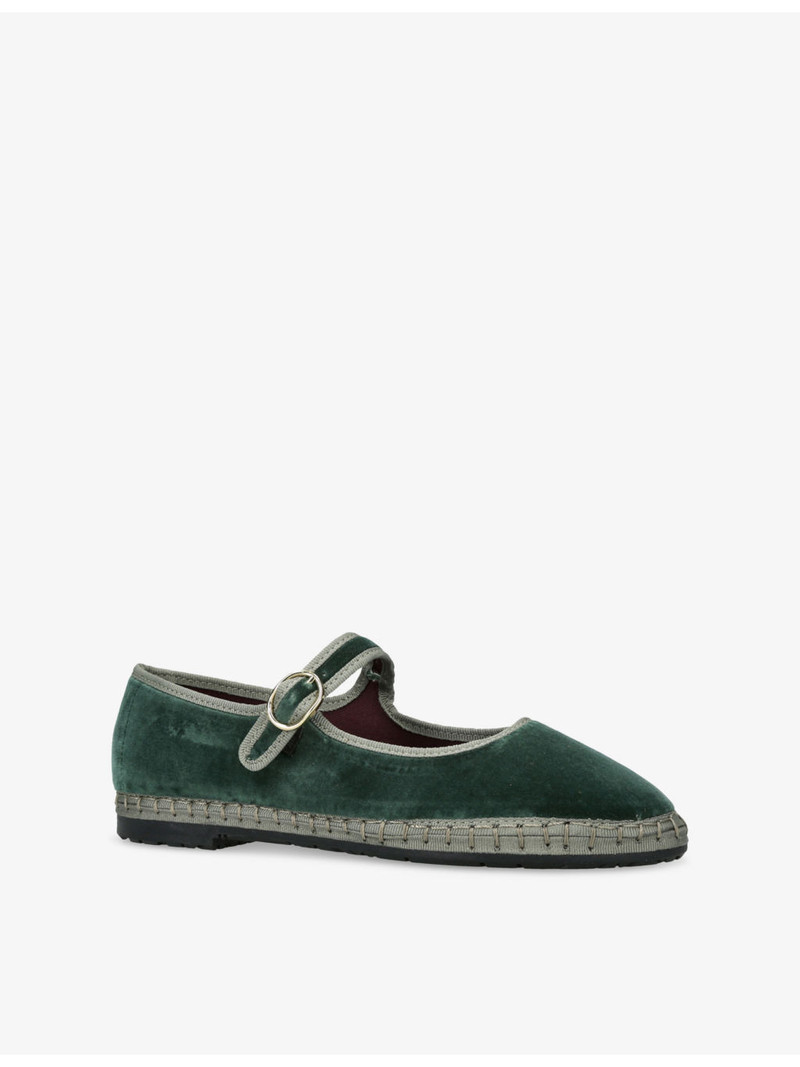 FLABELUS Jay Velvet Mary Jane Flats outlook