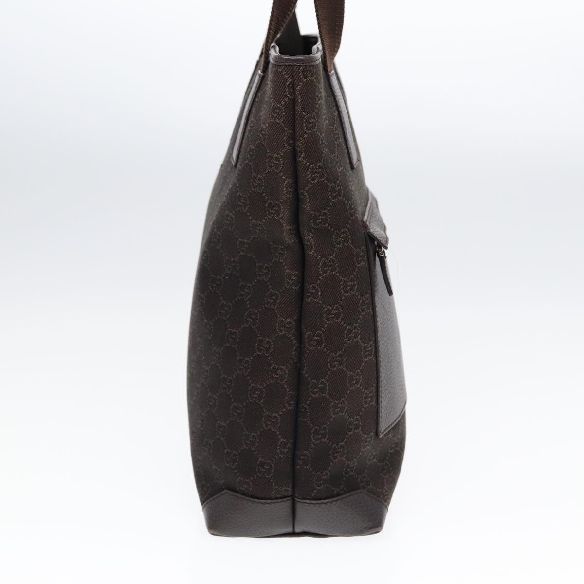 GUCCI GG Canvas Tote Bag Outlet Brown Silver - 4