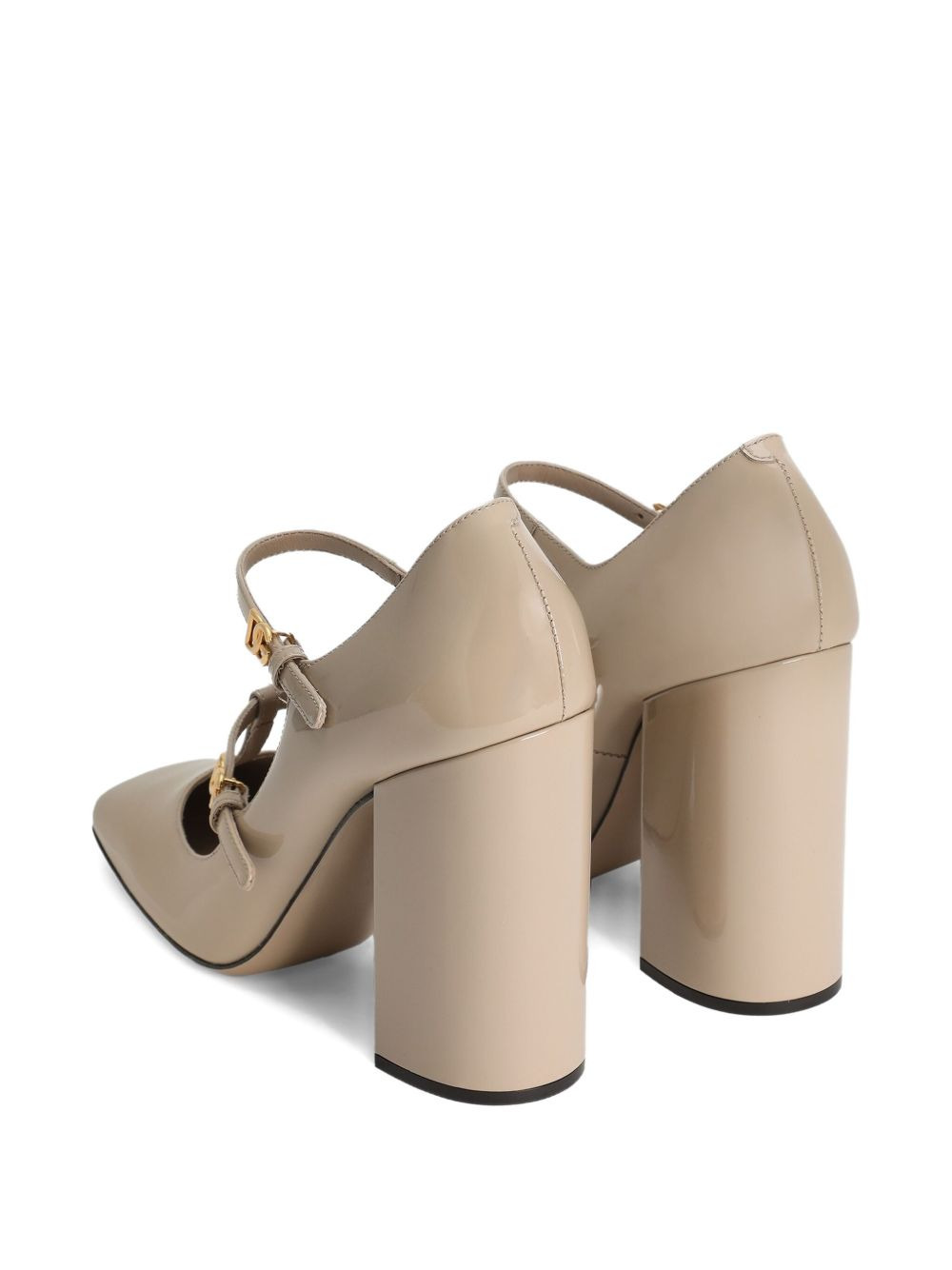 DG buckle-embellished leather pumps - 3