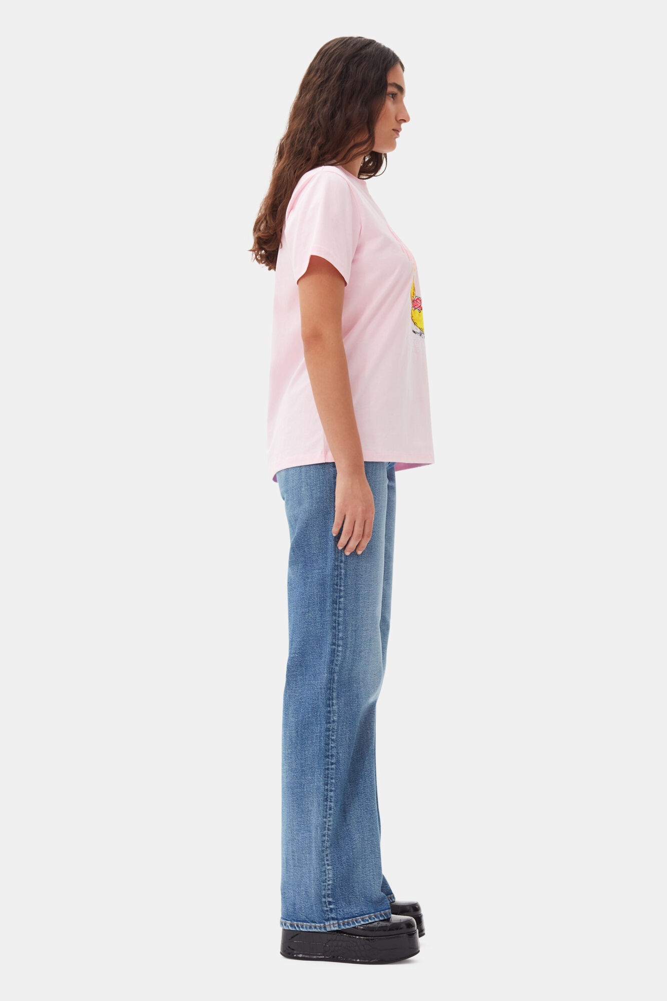 PINK BASIC JERSEY GRAPEFRUIT RELAXED T-SHIRT - 4