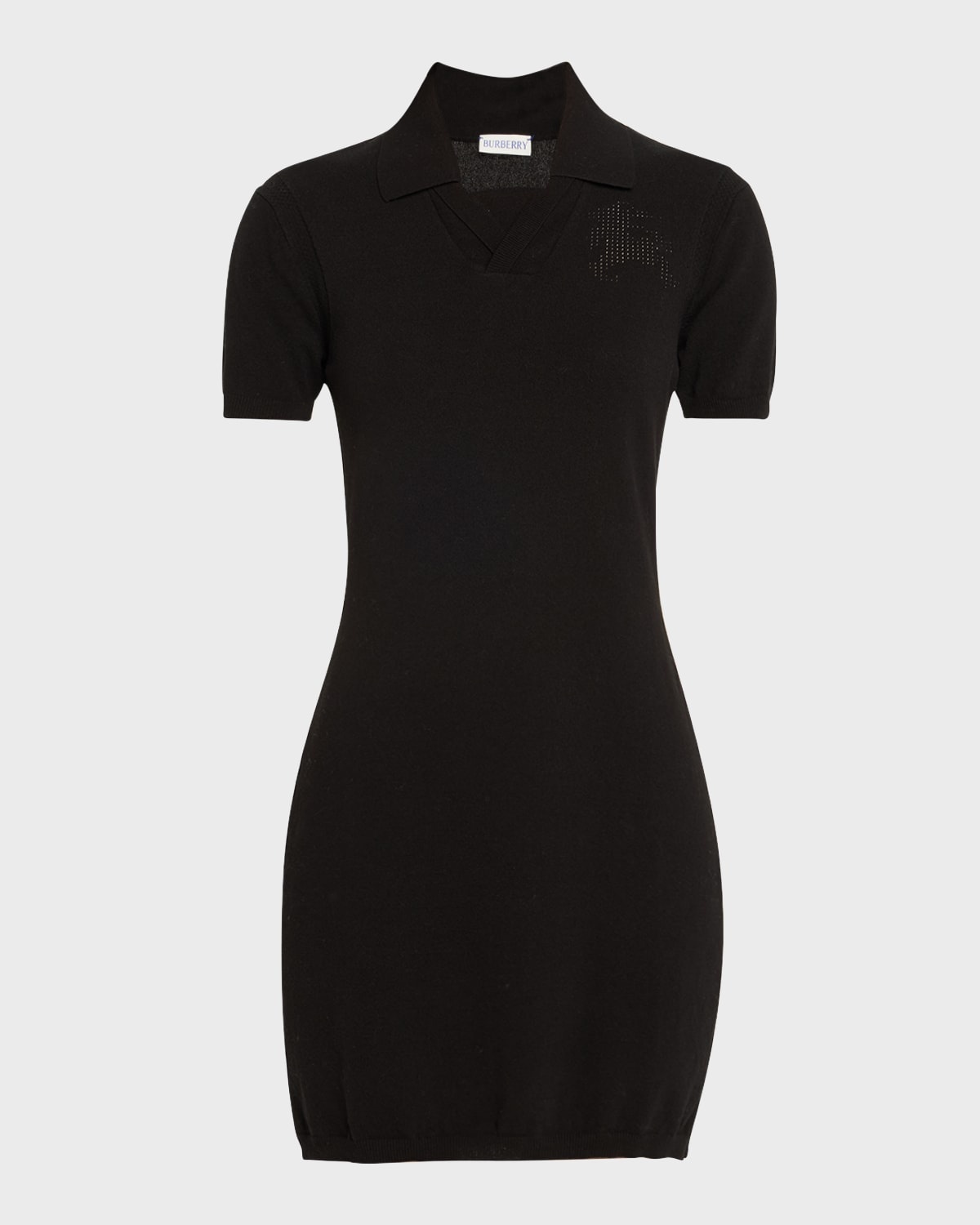 Lightweight Crepe Knit Polo Dress - 1