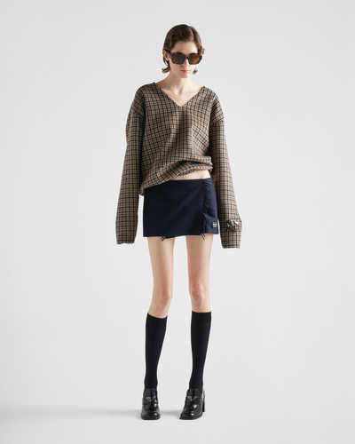 Prada Cashmere miniskirt outlook