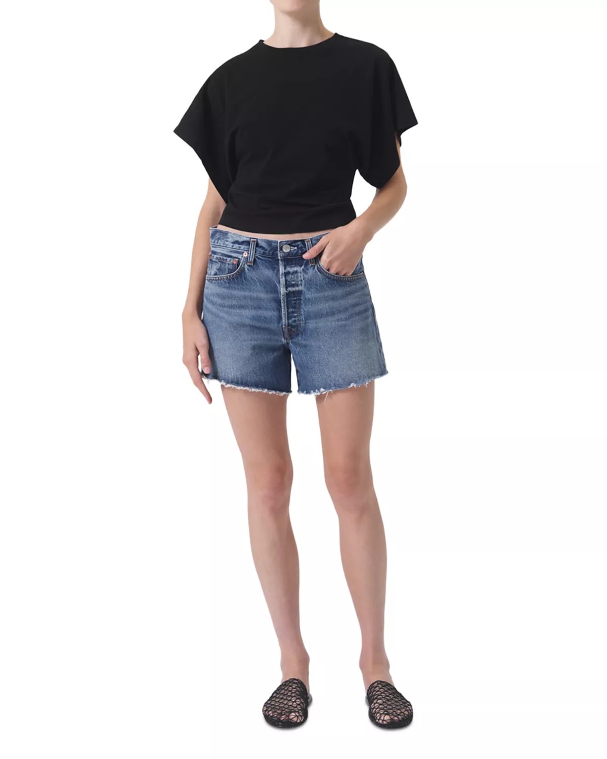 Parker Cutoff Denim Shorts in Ruin - 3