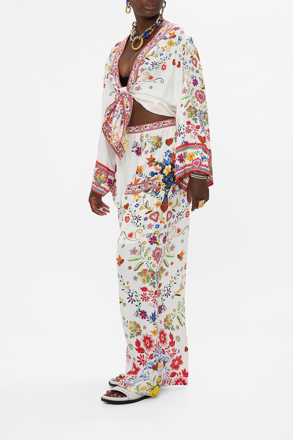 WIDE LEG TROUSER WITH FRONT POCKETS - 4