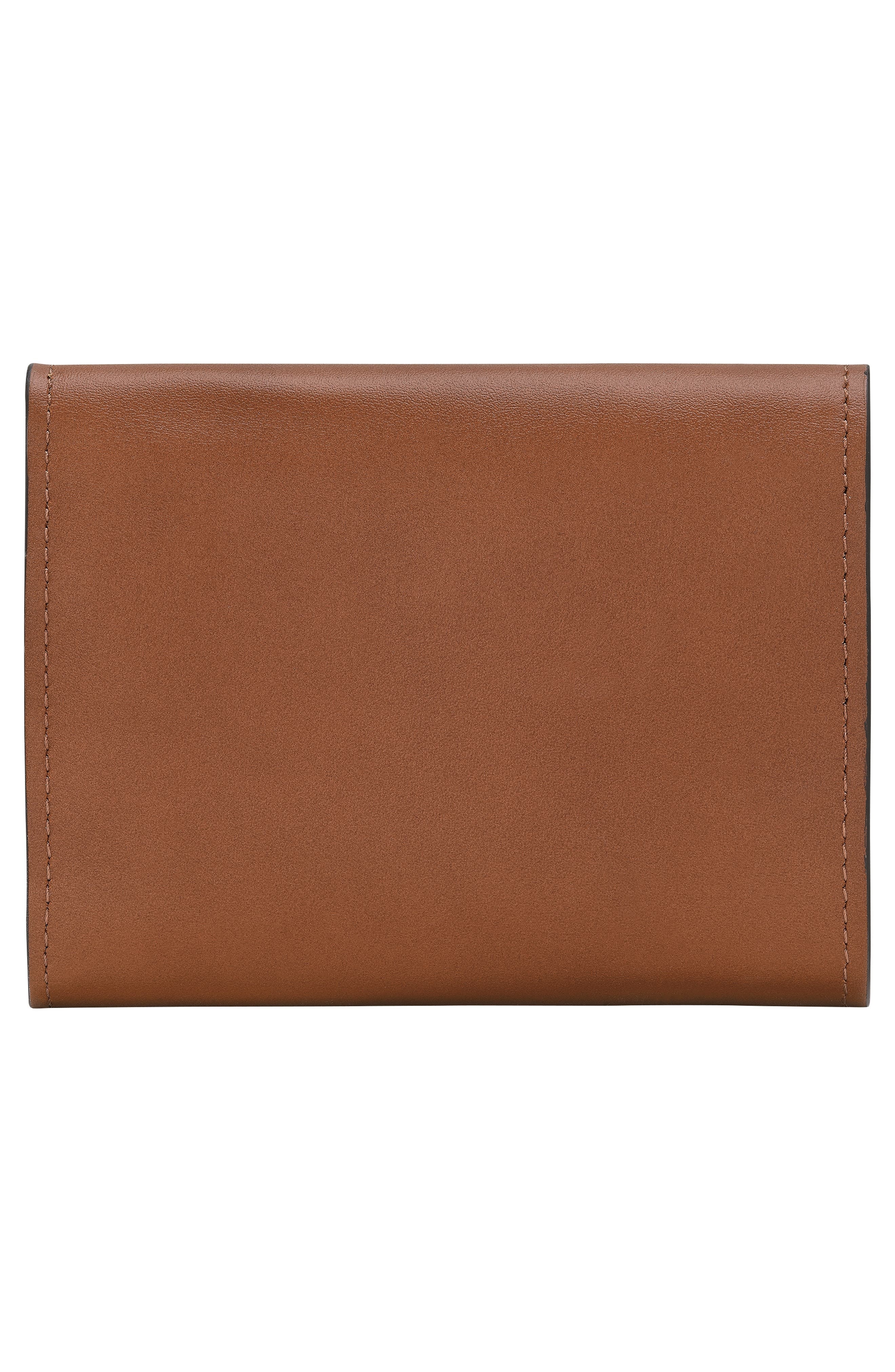 Longchamp Compact Épure Timeless Leather Trifold Wallet in Cognac at Nordstrom - 3