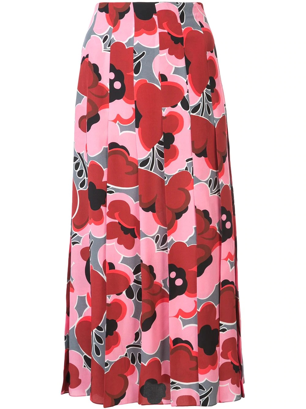 Poppies silk skirt - 1