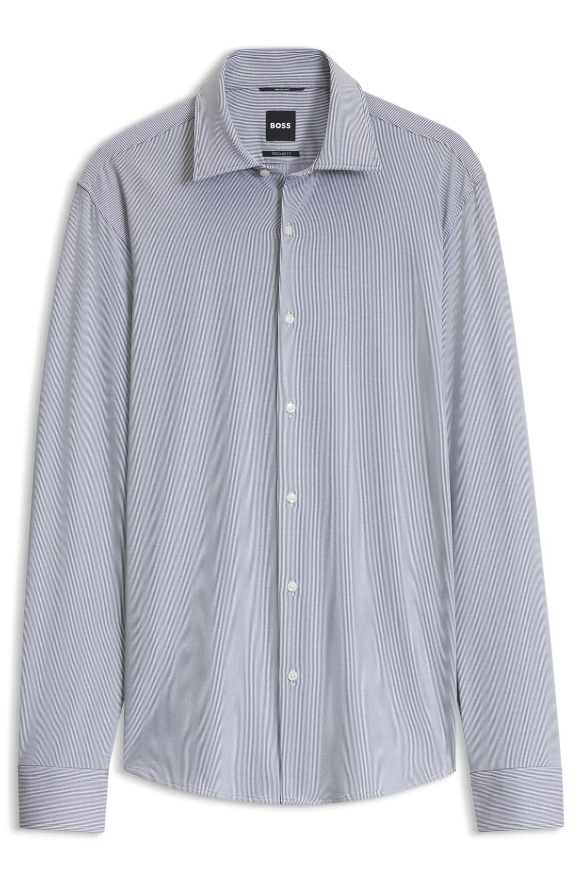 REGULAR-FIT DRESS SHIRT IN STRETCH JERSEY - 1