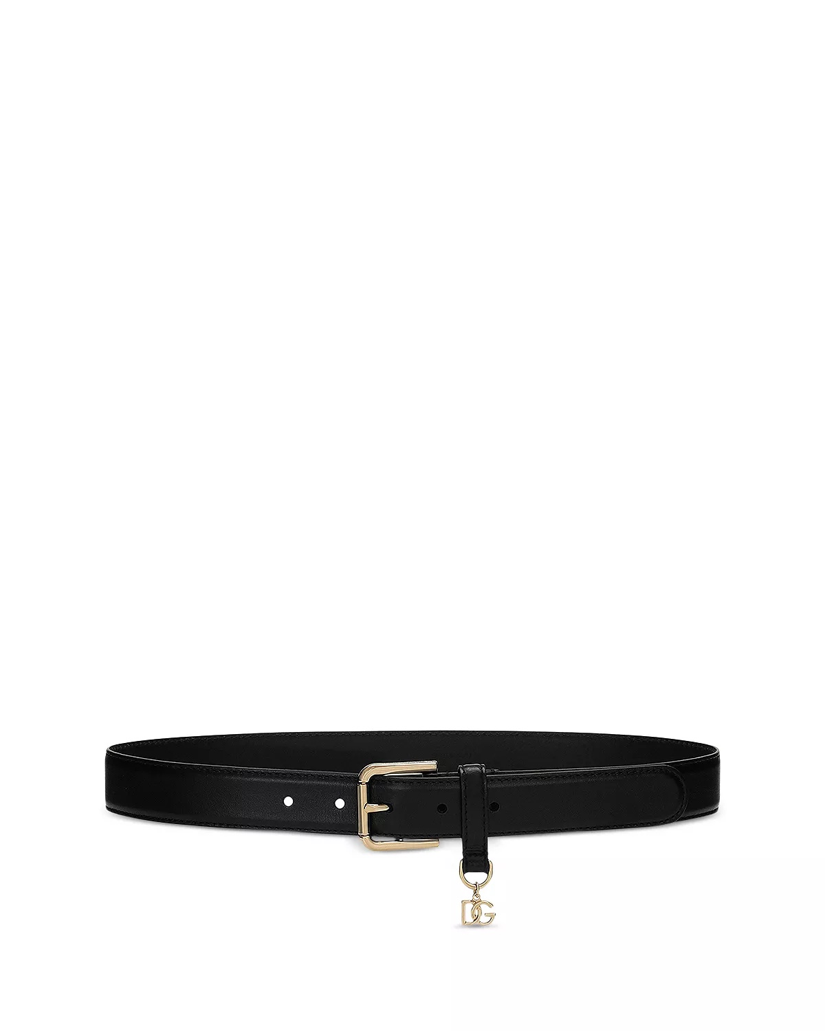 Women's Logo Charm Leather Belt - 1