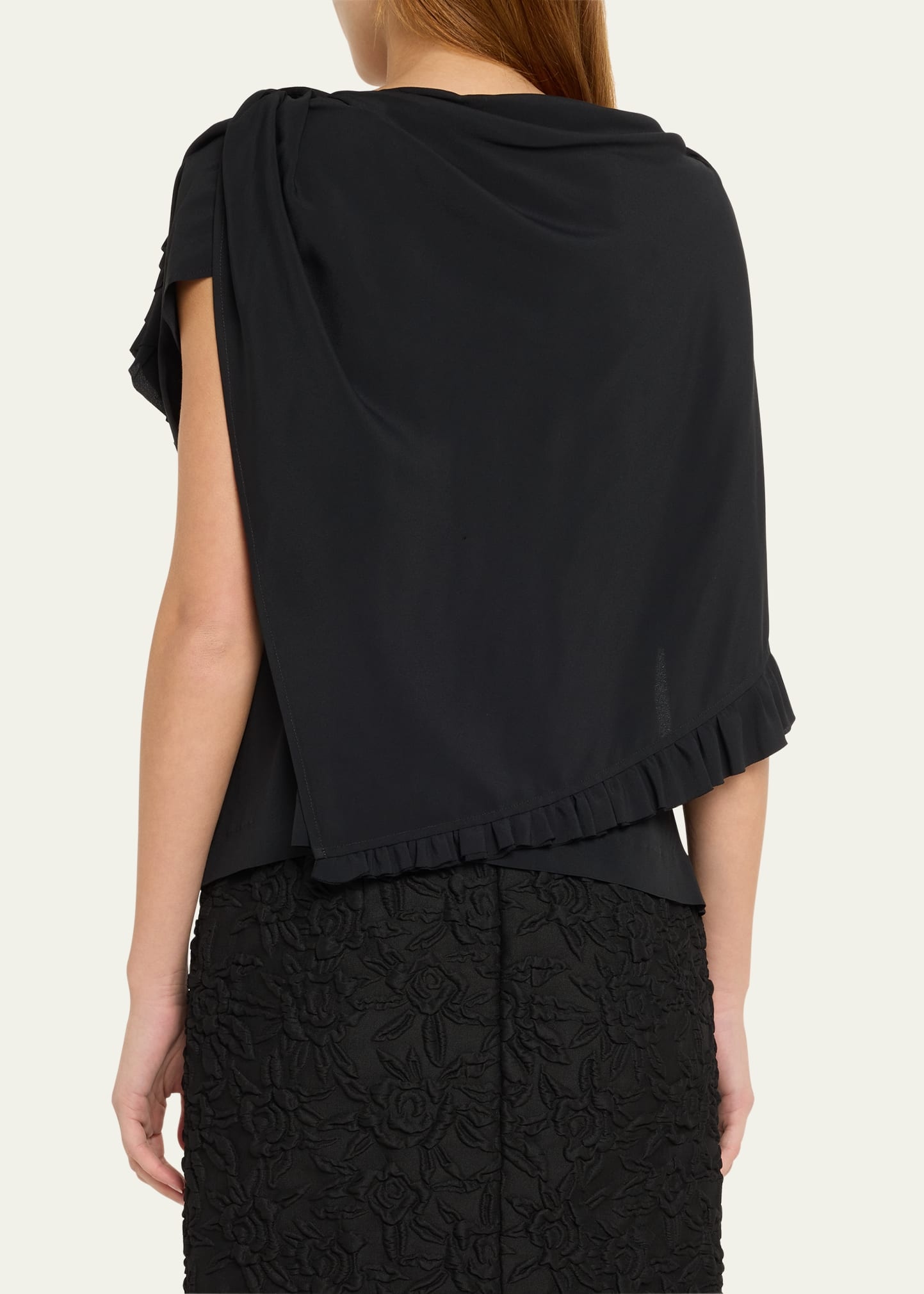 Connies Ruffle Crepe Blouse - 3