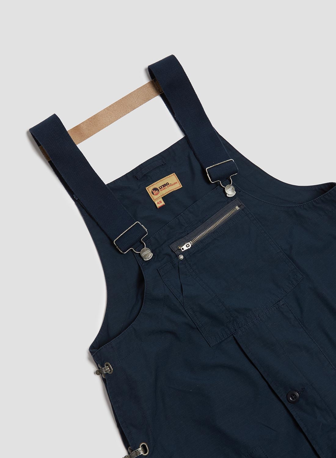Naval Dungaree in Black Navy (Cotton Ripstop) - 6