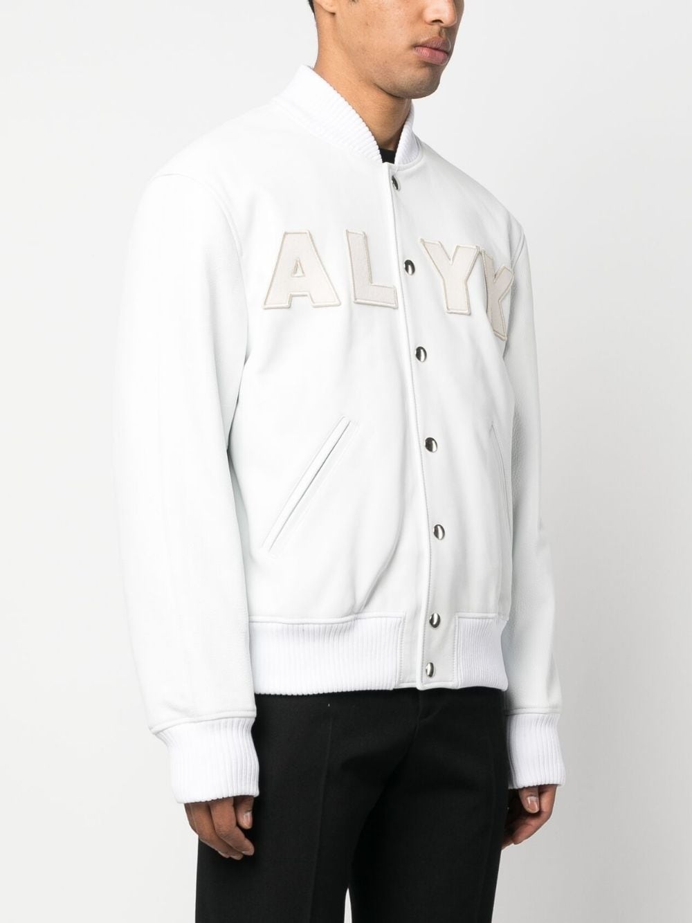 logo patch-detail cotton bomber - 3