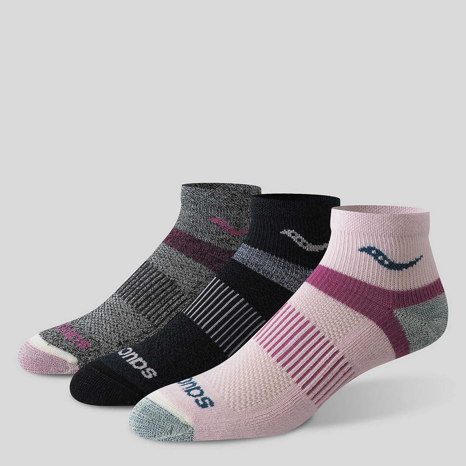 Inferno Merino Wool Blend Quarter 3-Pack Sock - 1