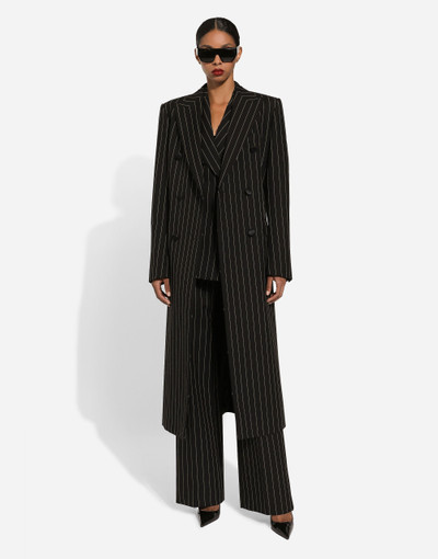 Dolce & Gabbana Pinstripe double-breasted coat in woolen fabric outlook