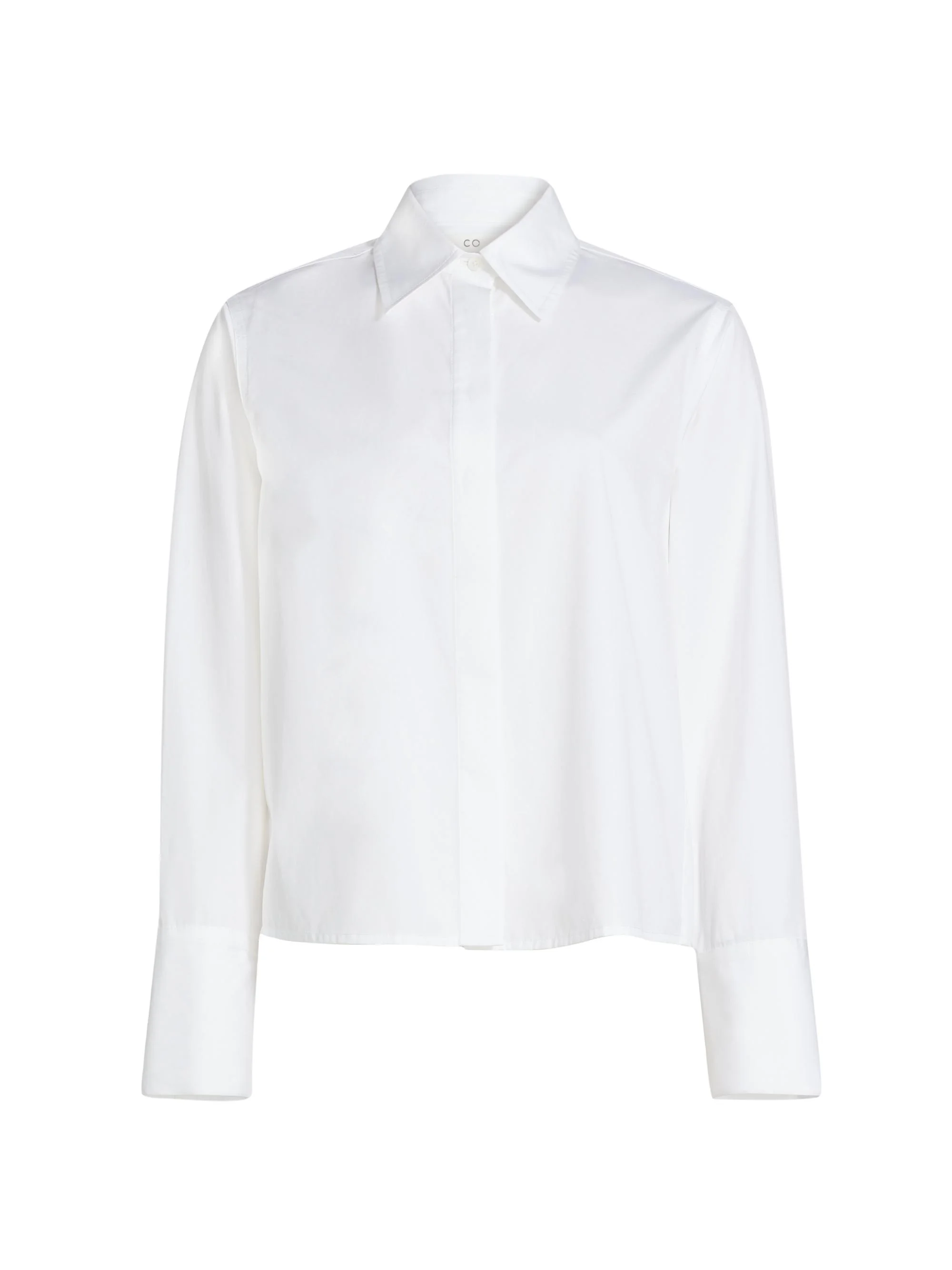 Women's tton Poplin Button-Up Shirt - White - 1