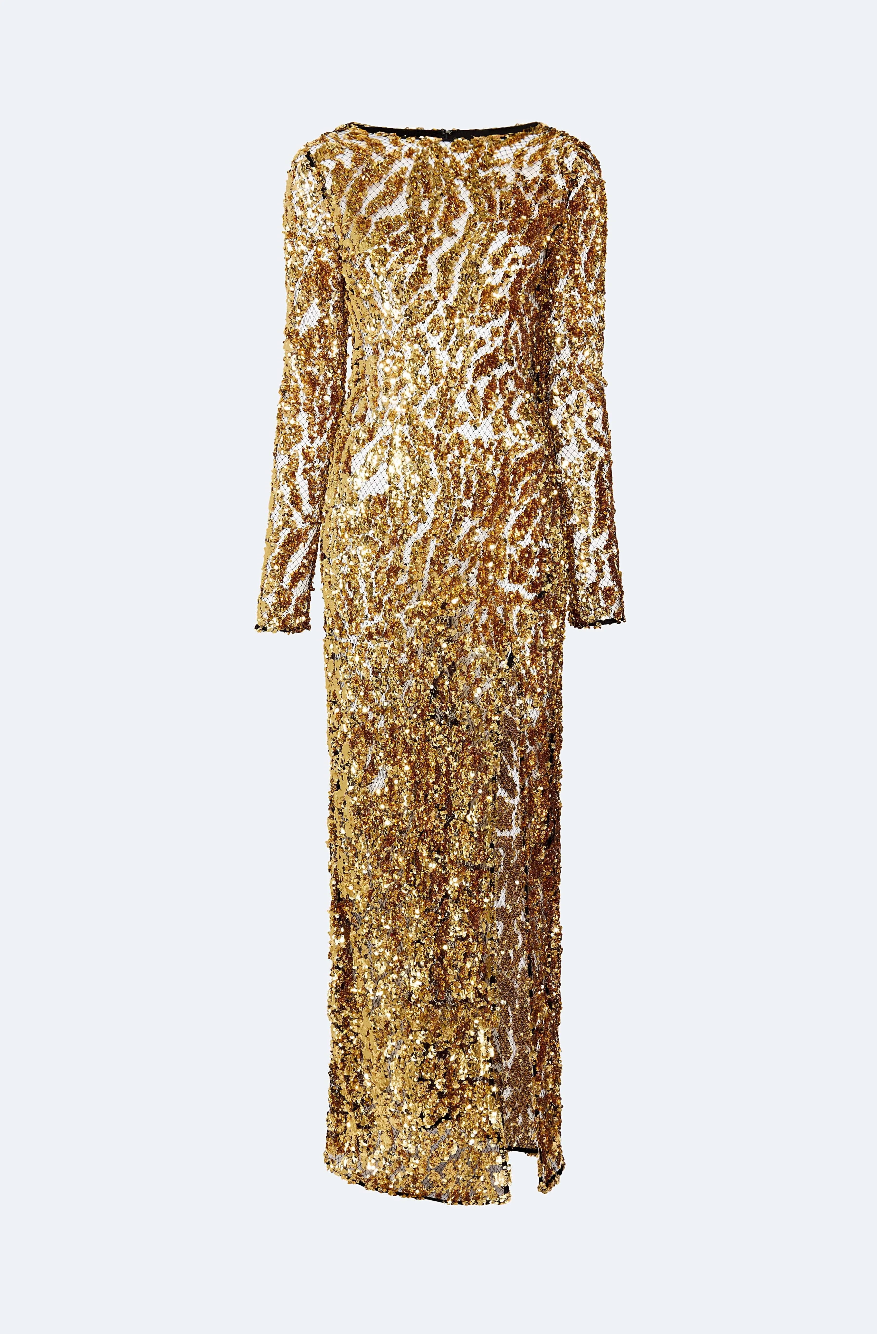 Abstract Sequin Gown - 1