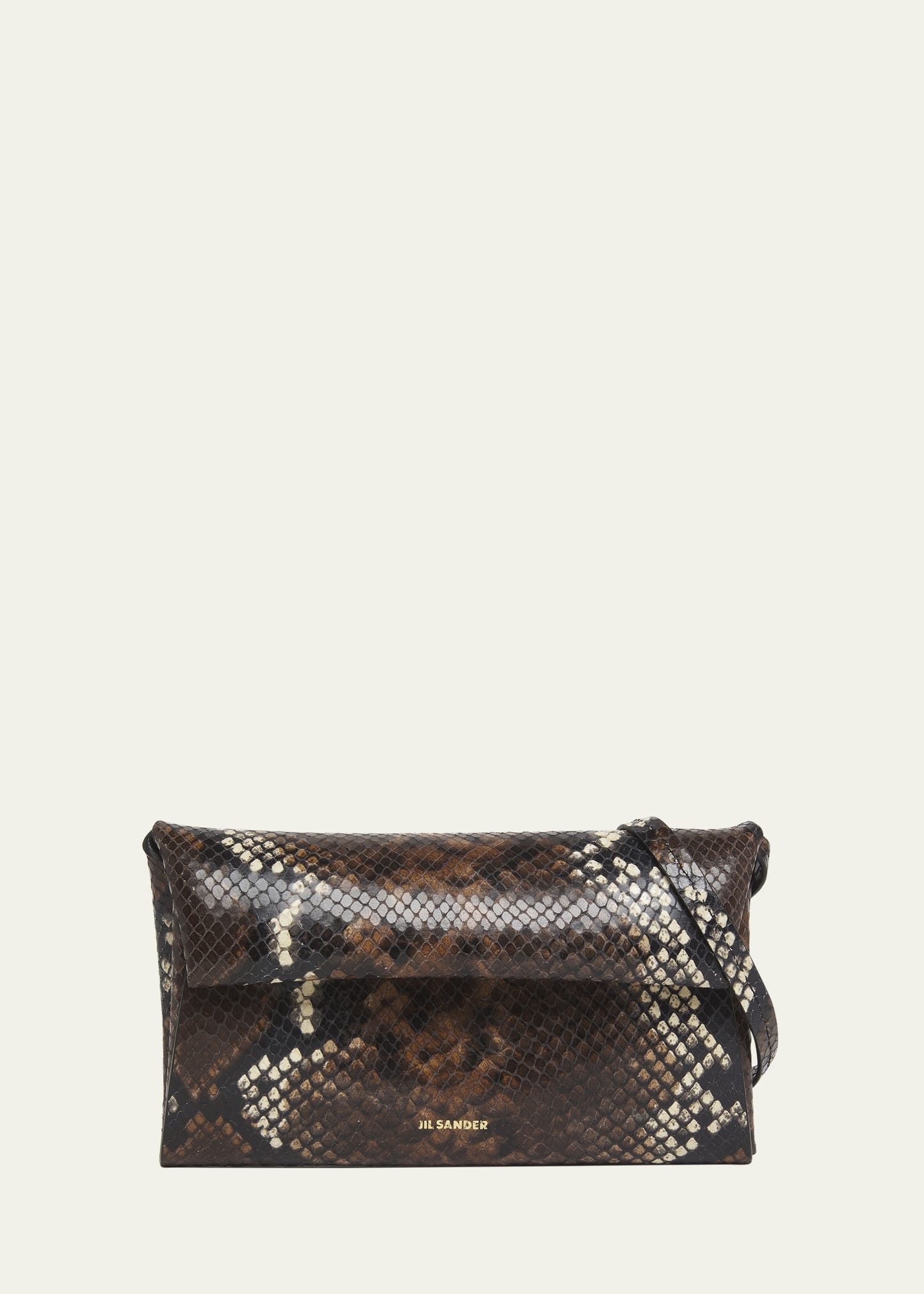 Small Envelope Python-Print Shoulder Bag - 1