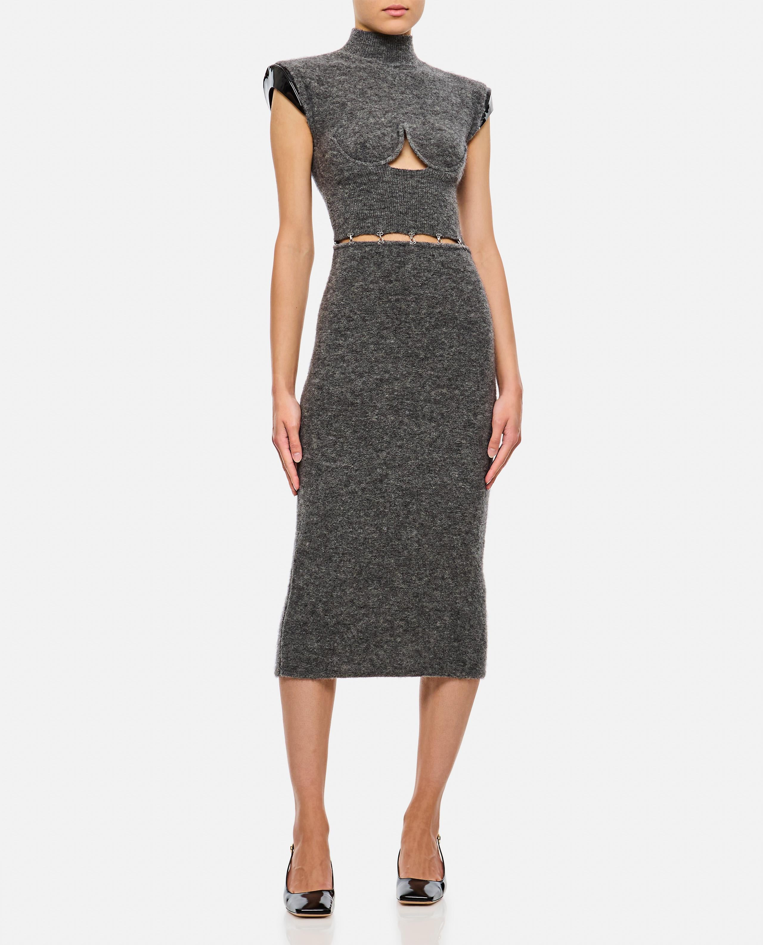 ALBINO CUT-OUT MOHAIR DRESS - 2