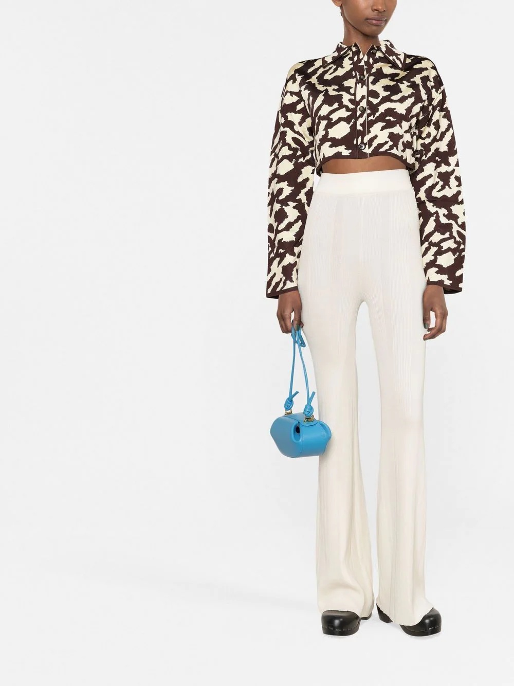 animal-print cropped jacket - 2