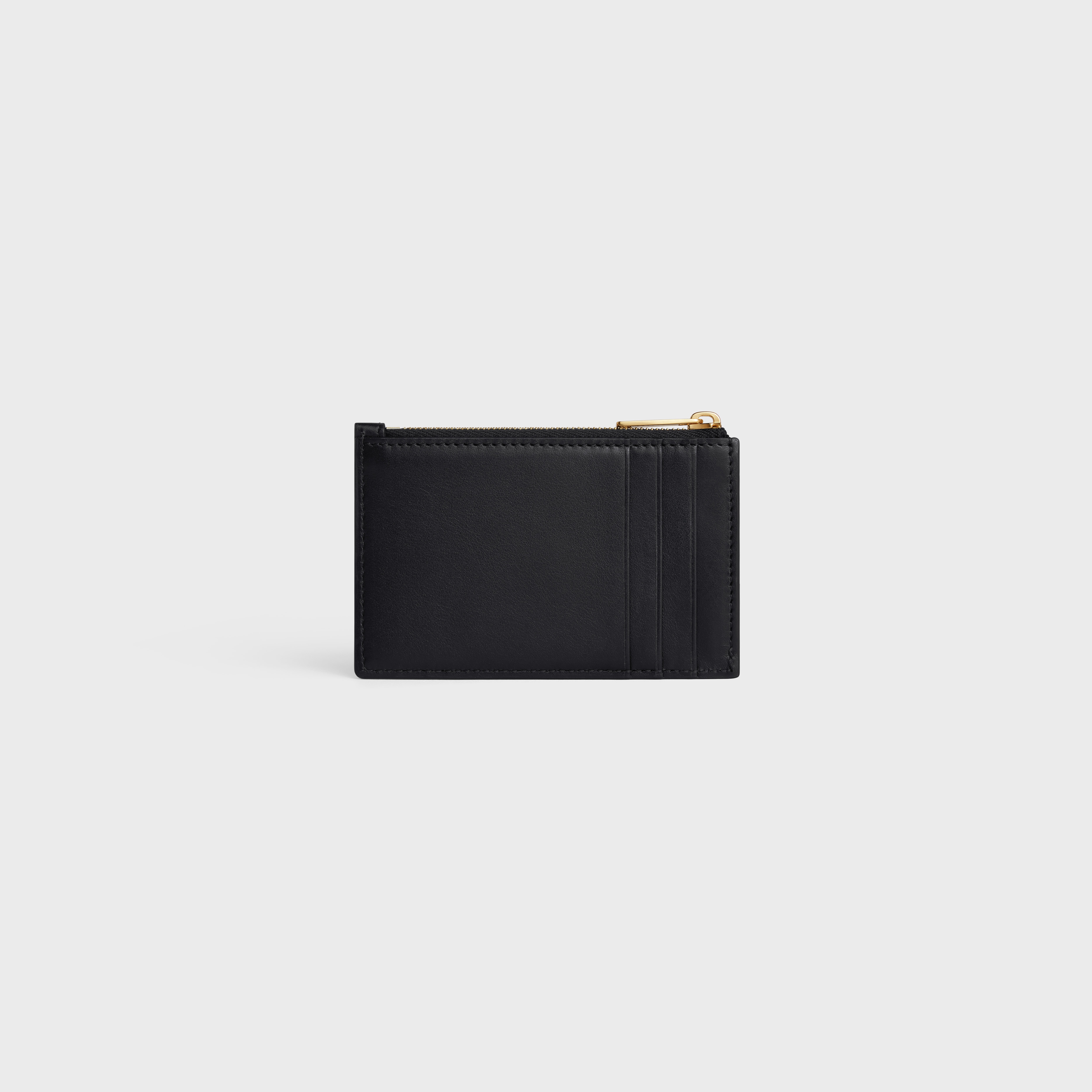 ZIPPED CARD HOLDER CUIR TRIOMPHE IN SHINY CALFSKIN - 3
