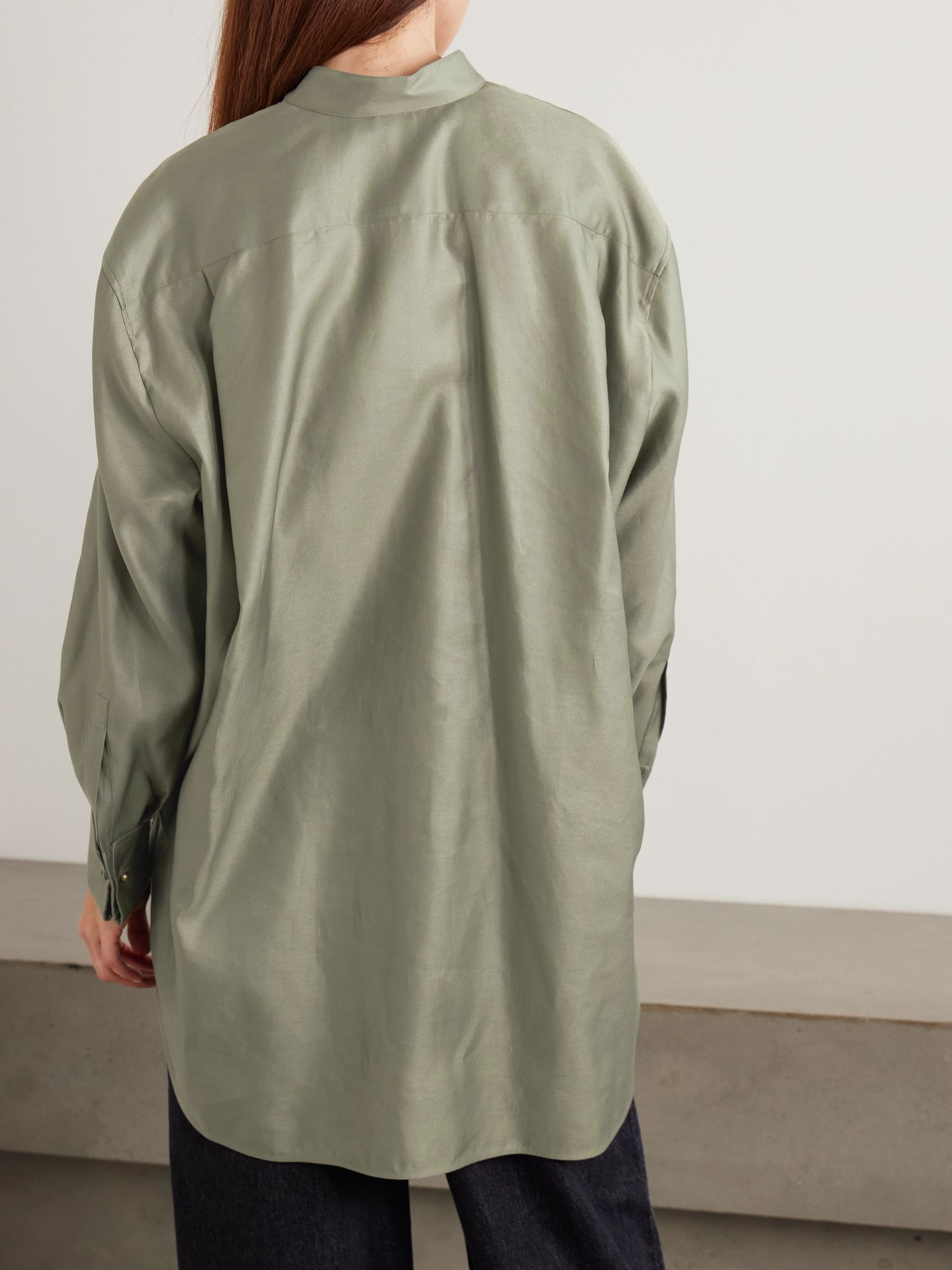 Anta cotton shirt Sage green - 4