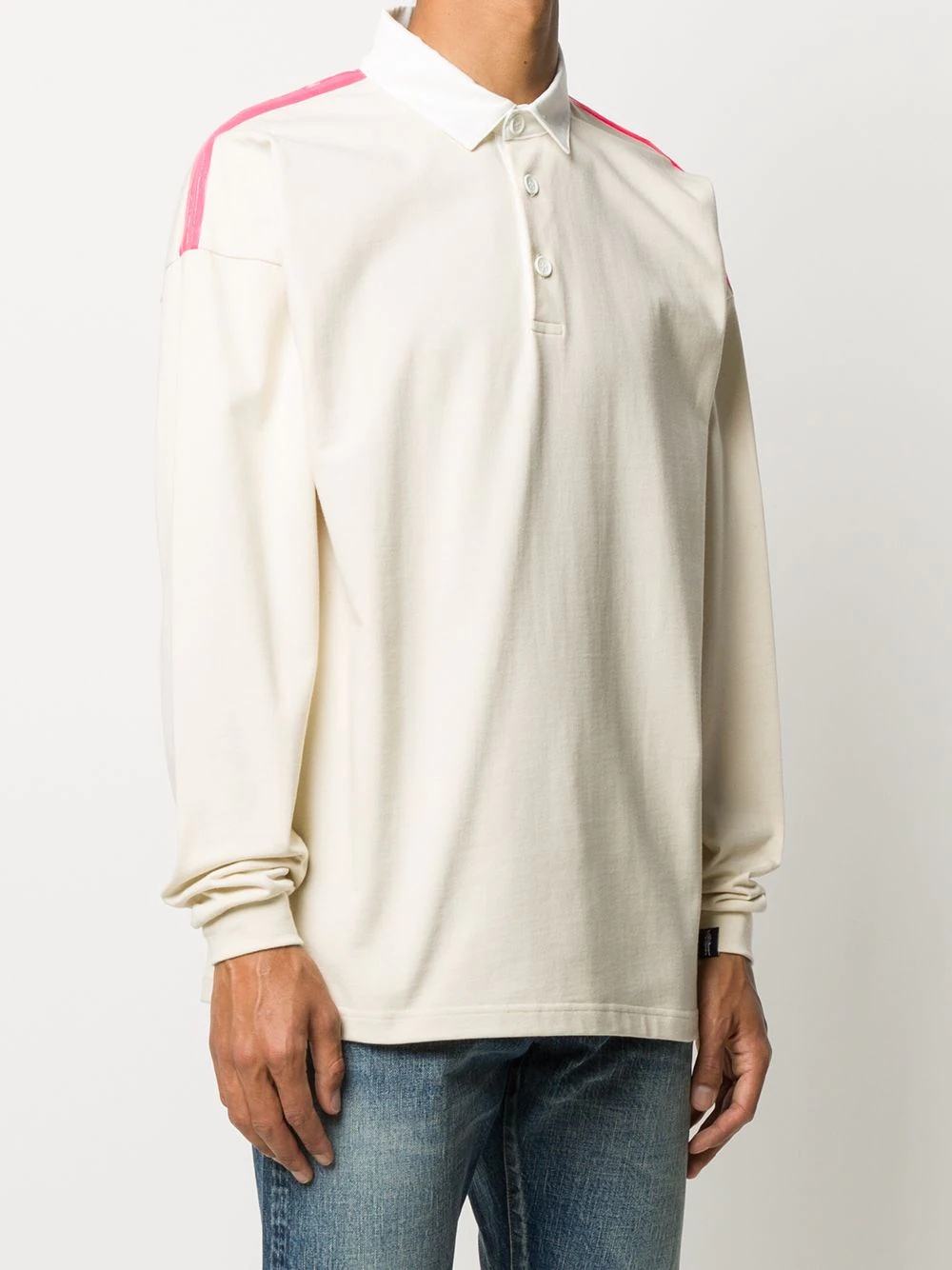 contrast-detail long-sleeve Rugby shirt - 3