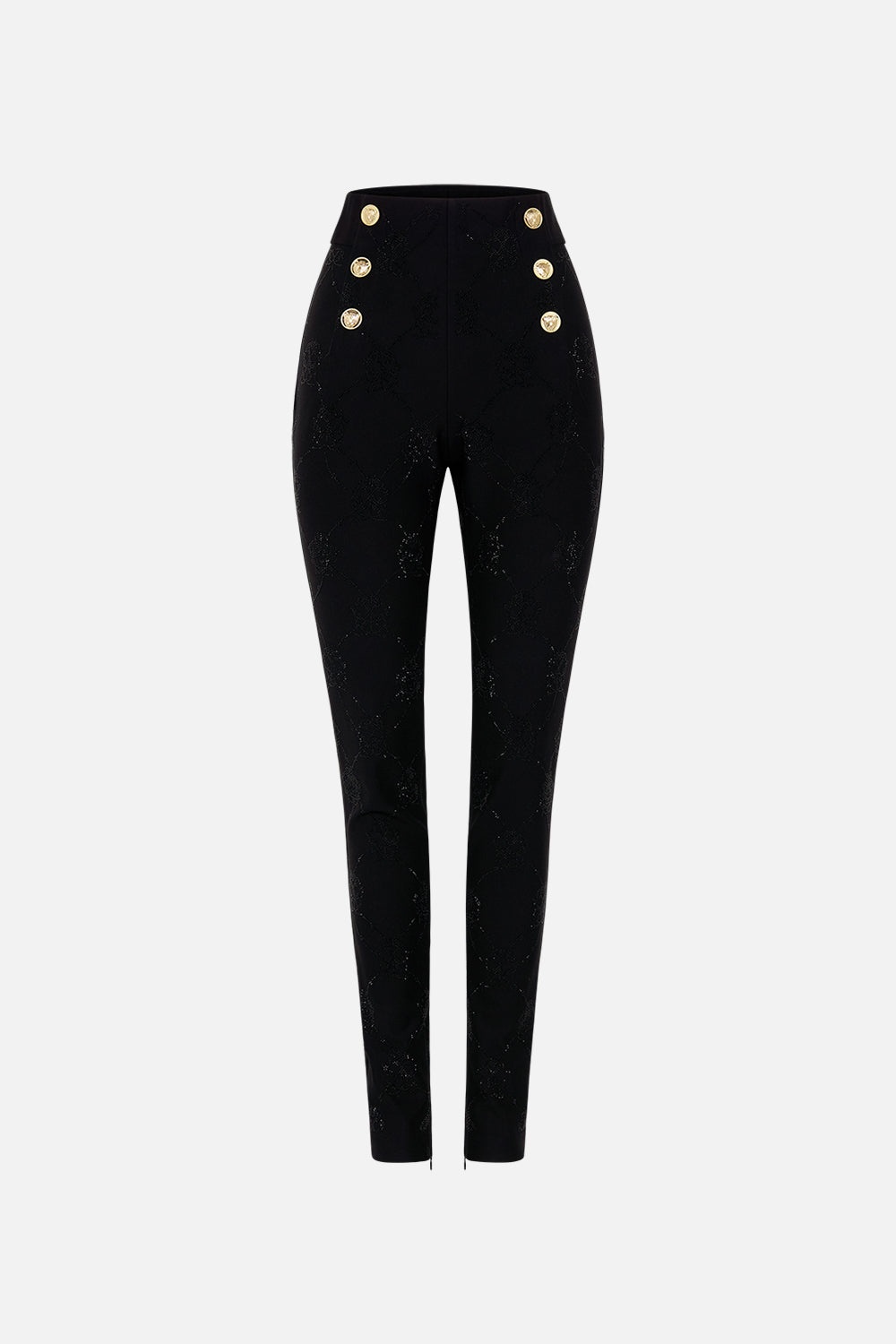 HOTFIX EMBELLISHED PONTE PANT - 1