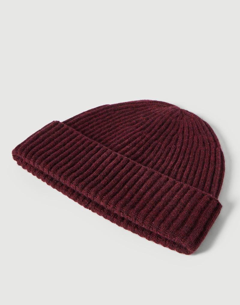 Brunello Cucinelli Cashmere English rib double knit beanie outlook