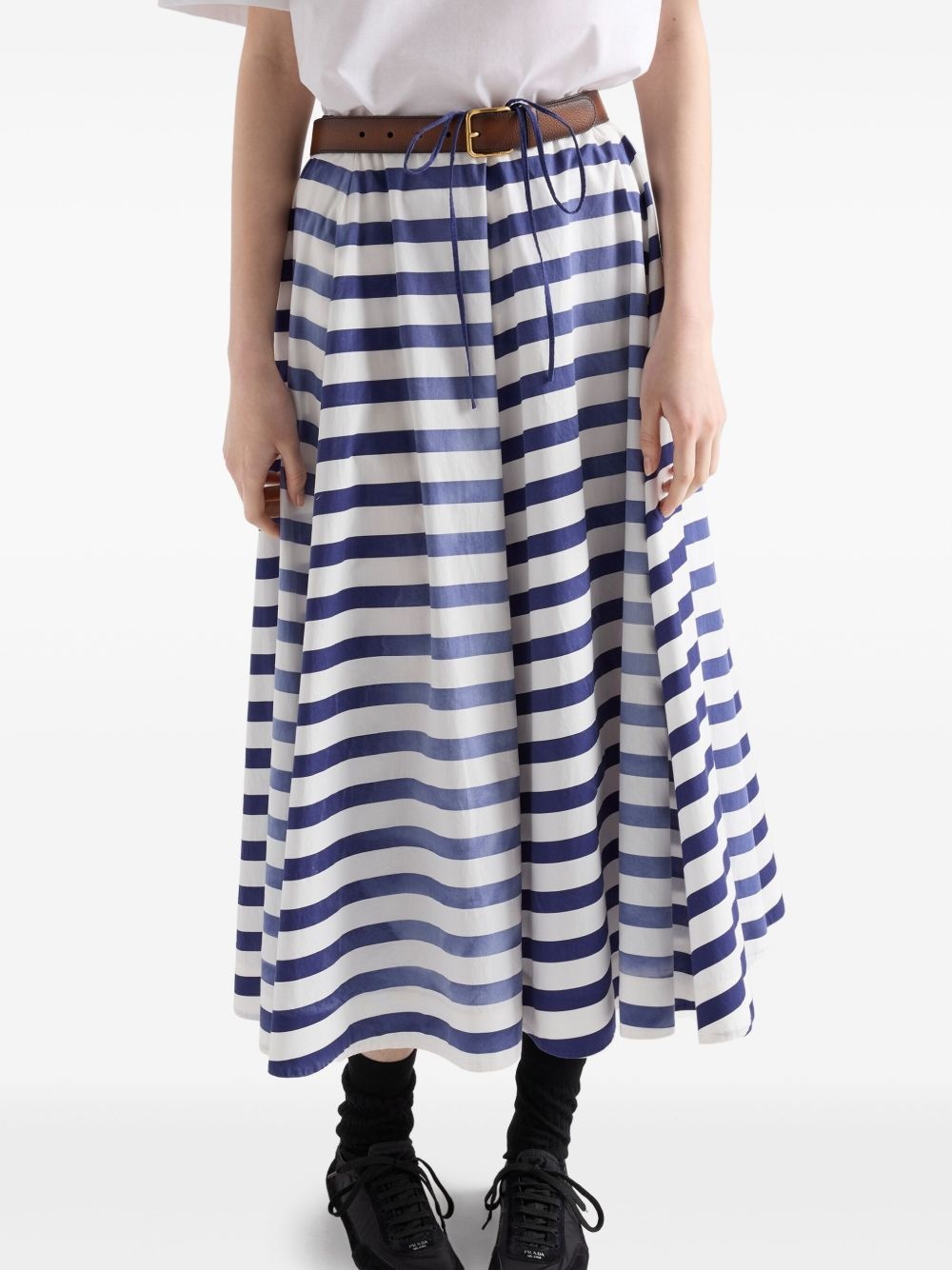 striped full skirt - 4