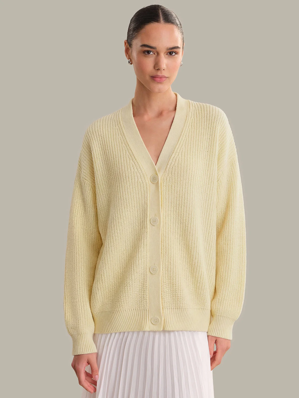 Emilia: Cotton Cocoon Cardigan - 1