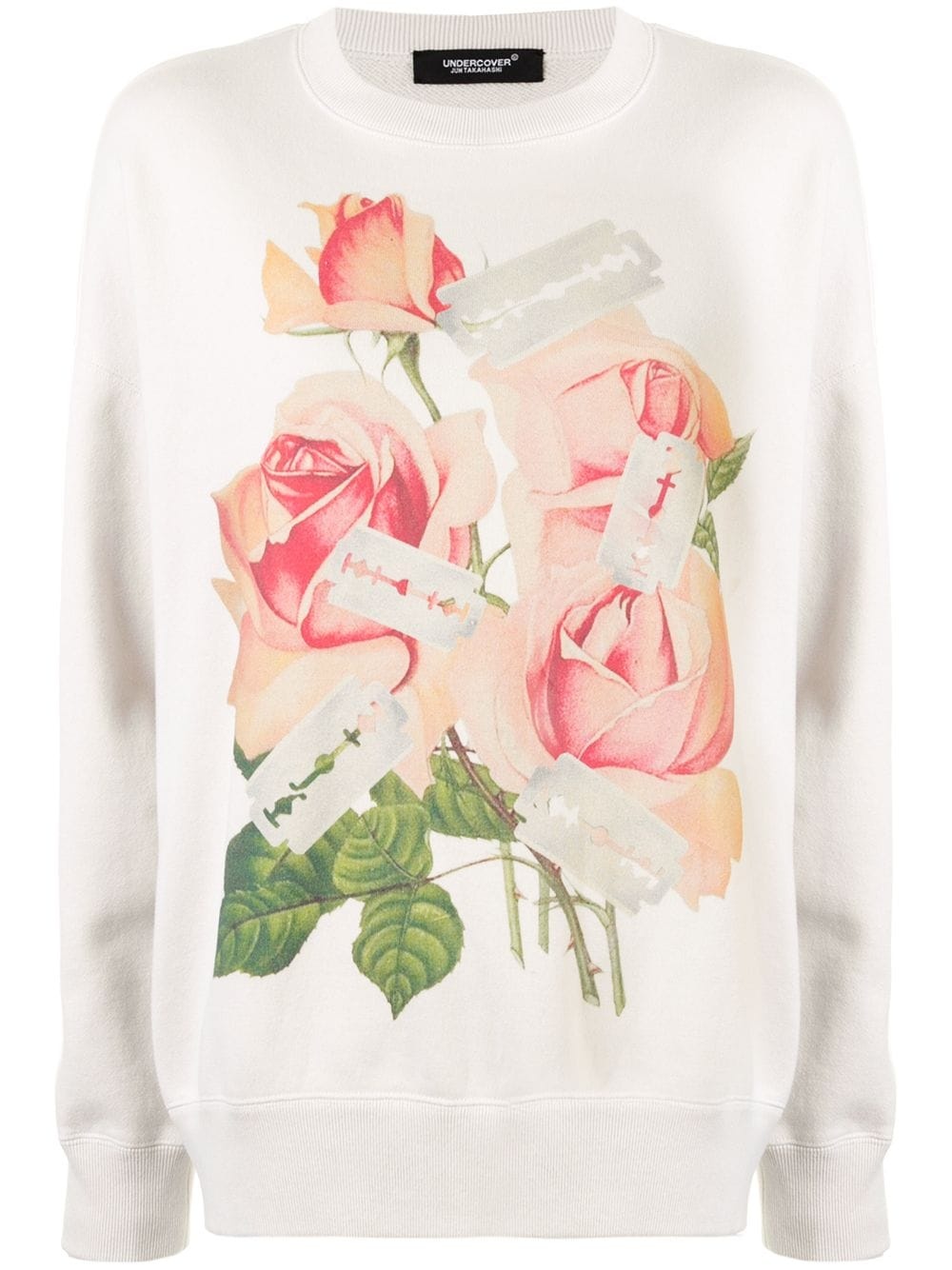 rose-print sweatshirt - 1