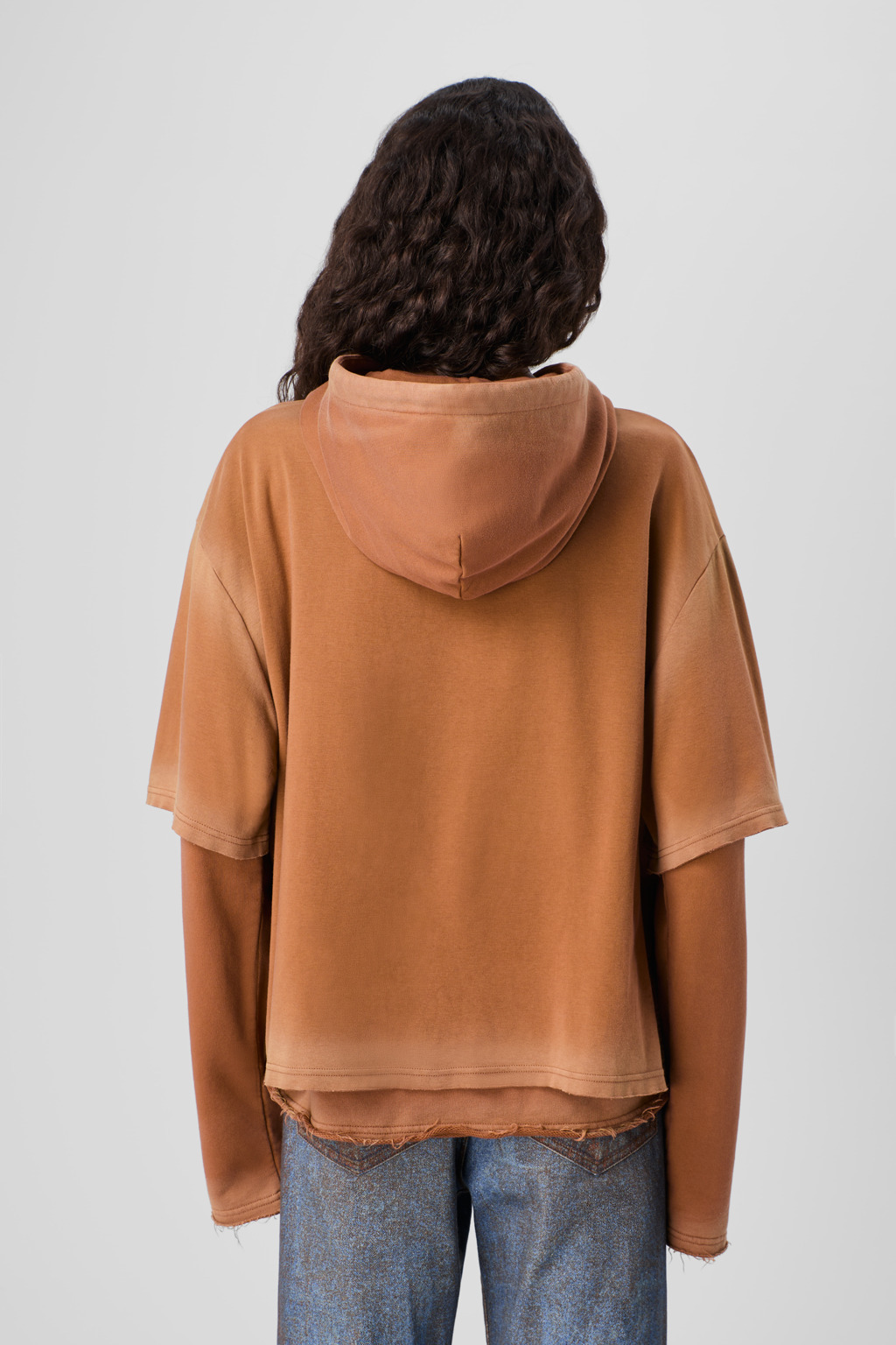 Faded terracotta Organic Cotton hoodie - 3