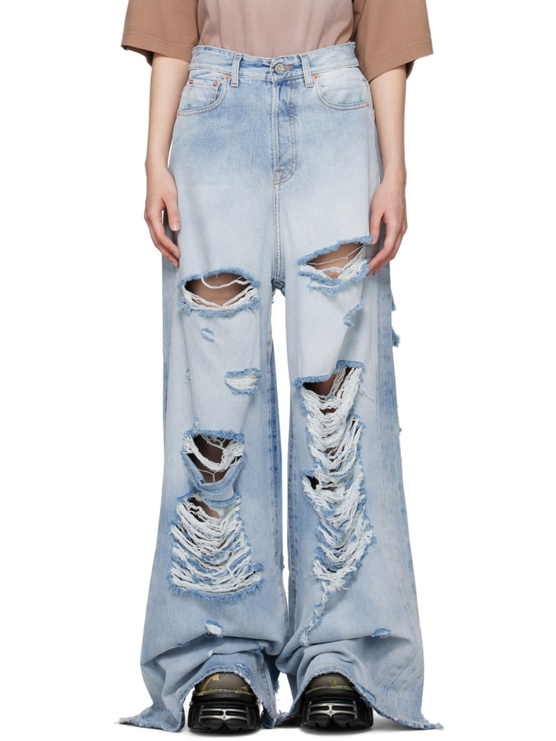 Blue Distressed Jeans 1