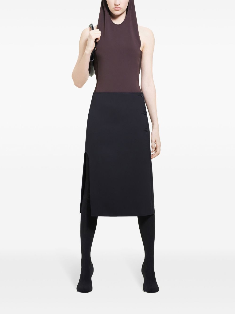 Illusion hooded bodysuit - 2