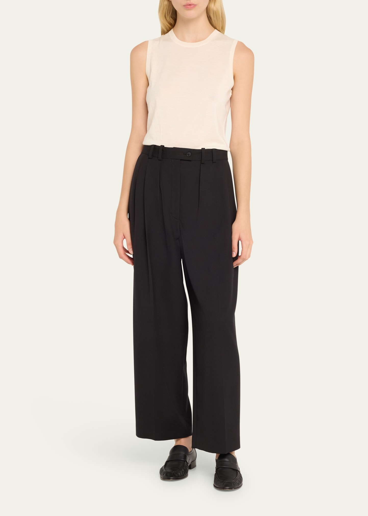 Regal Merino Wool Crewneck Shell Top - 2