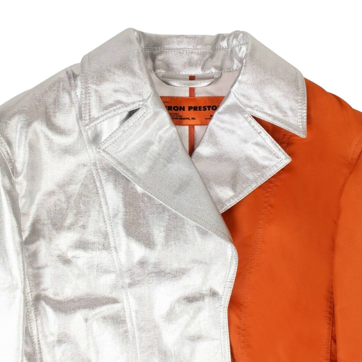 Heron Preston Blazer Jacket 'Silver/Orange' - 3