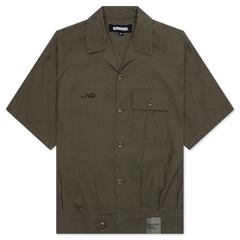 BELTED OFFICER S/S SHIRT - OLIVE DRAB 1